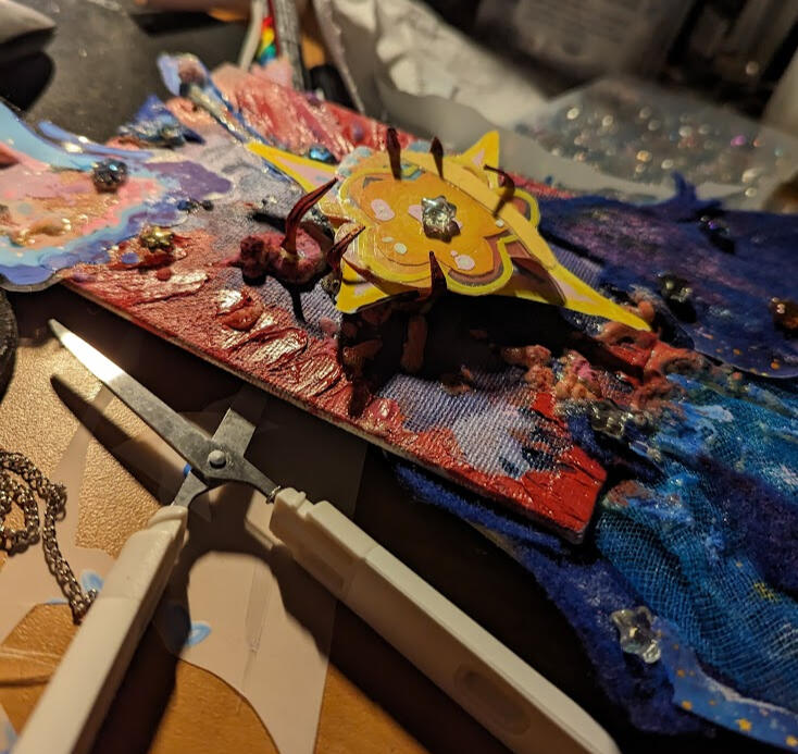 third wip of gutless. Features the more 3d aspect of the bursting element.