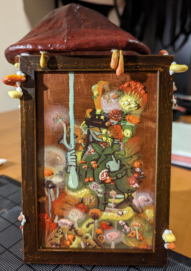 4 x 6 inch portrait painting &amp; frame for the Phoresis show.