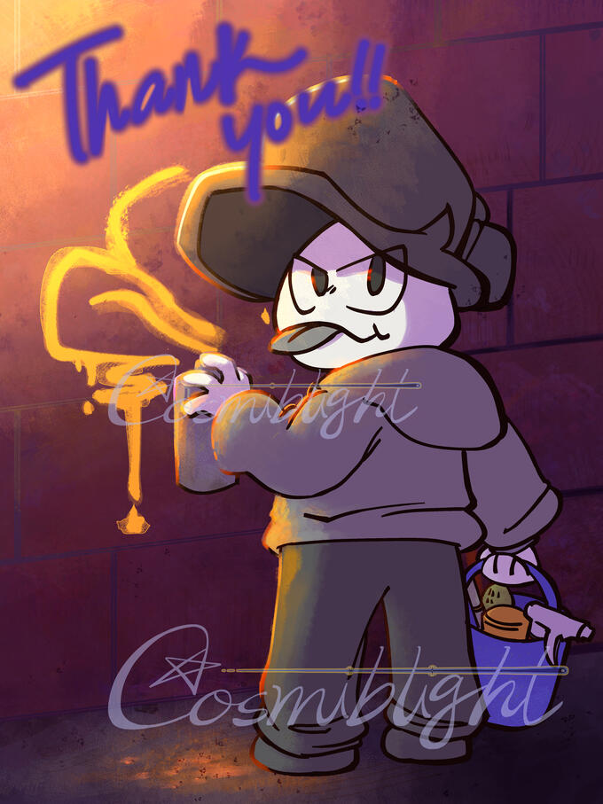 full illustration - fullbody of one character with simple background