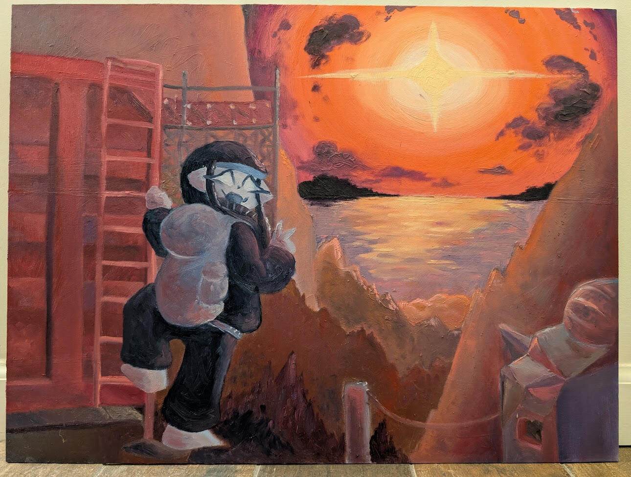 18 x 24 oil painting pairing with Spectacular Start :]