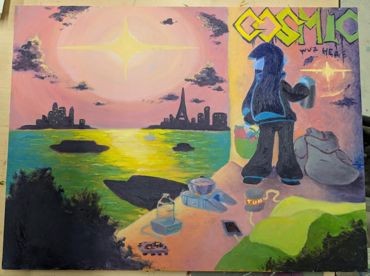 18 x 24 oil painting on canvas panel. paired with Ethereal End