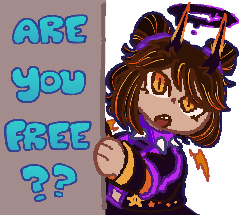 One of a series of LINE stickers featuring Cosmic and the friends she meets along the way. Featured for wave one is Pyrite, an imp who loves organizing and hosting pranks! Created December 28th, 2025.