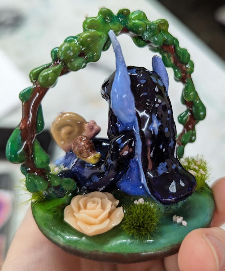 3/4 back right view of Going at a Snail's Pace