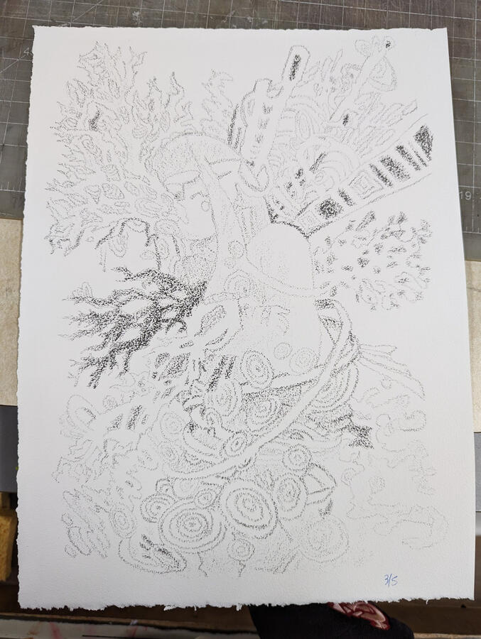 Endless Growth - 8 x 12 inch lithographic print. Made October 14th, 2023.