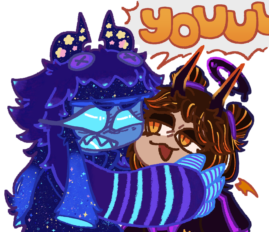 One of a series of LINE stickers featuring Cosmic and the friends she meets along the way. Featured for wave one is Pyrite, an imp who loves organizing and hosting pranks! Created December 28th, 2025.