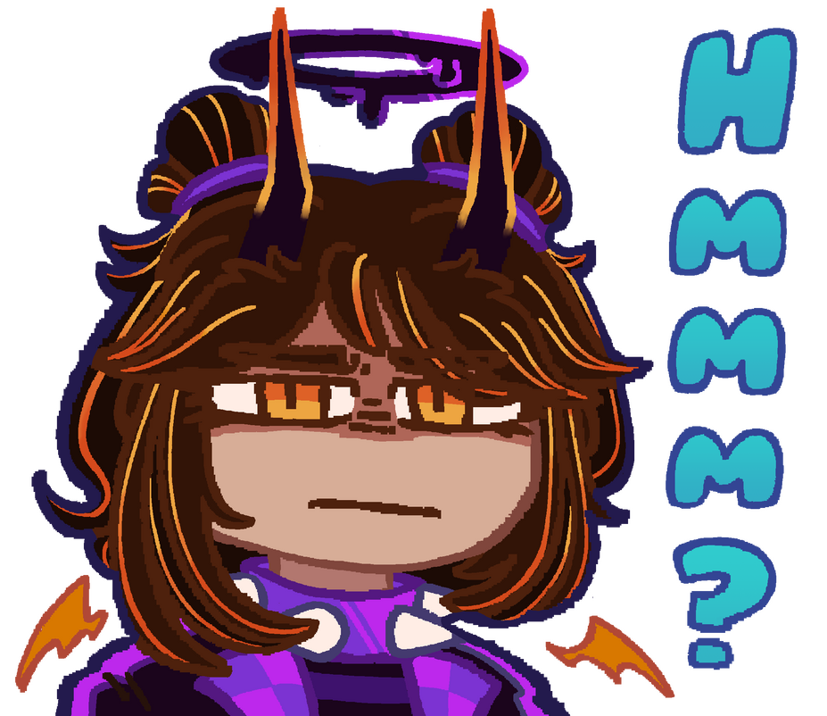 One of a series of LINE stickers featuring Cosmic and the friends she meets along the way. Featured for wave one is Pyrite, an imp who loves organizing and hosting pranks! Created December 28th, 2025.